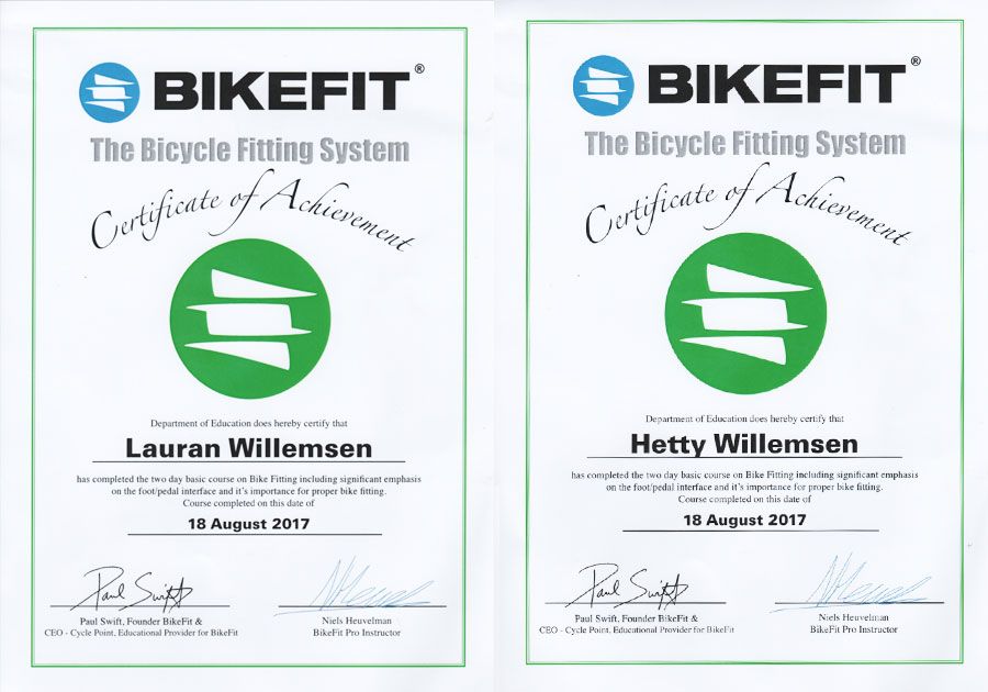 Bikefit opleiding, optimale fietsafstelling voor vakantiefietsen.