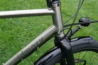 Titanium idworx frame detail tapered voorvork