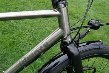 Titanium idworx frame detail tapered voorvork